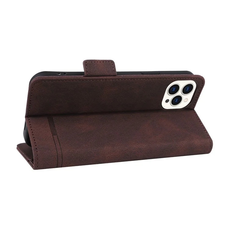 For iPhone 16 Pro Case Shockproof Stand Wallet Leather Phone Cover Hardware Decor