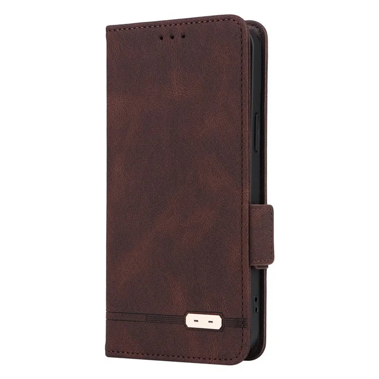 For iPhone 16 Pro Case Shockproof Stand Wallet Leather Phone Cover Hardware Decor