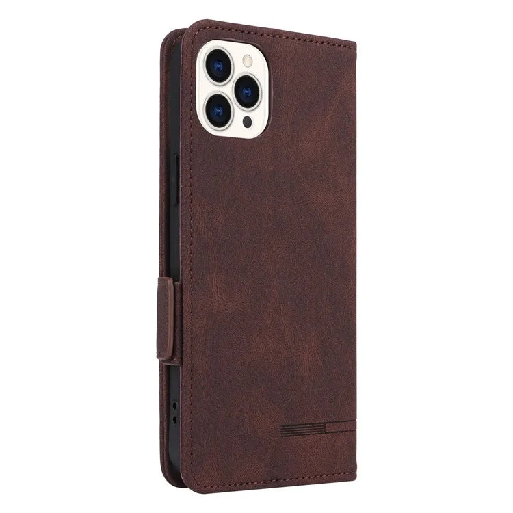 For iPhone 16 Pro Case Shockproof Stand Wallet Leather Phone Cover Hardware Decor