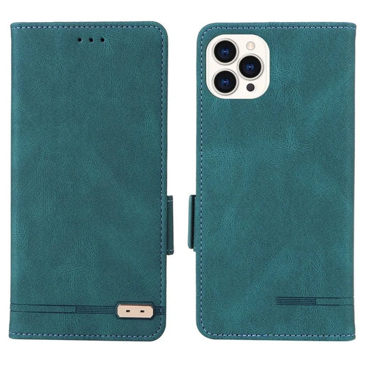 For iPhone 16 Pro Max Case Leather Folio Stand Phone Cover Hardware Decor
