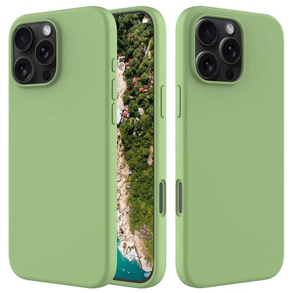 For iPhone 16 Pro Max Case Anti-Drop Liquid Silicone Soft Lining Back Phone Cover