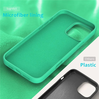 For iPhone 16 Pro Max Case Anti-Drop Liquid Silicone Soft Lining Back Phone Cover