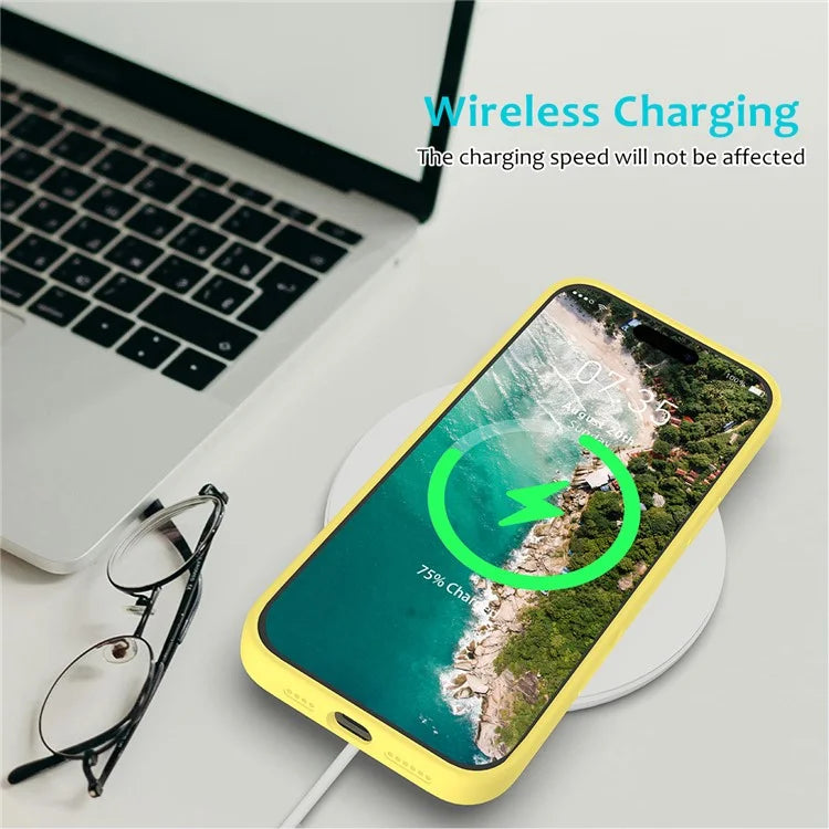 For iPhone 16 Pro Max Case Anti-Drop Liquid Silicone Soft Lining Back Phone Cover