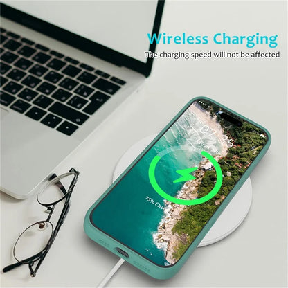 For iPhone 16 Pro Max Case Anti-Drop Liquid Silicone Soft Lining Back Phone Cover