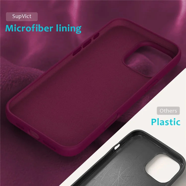 For iPhone 16 Pro Case Shockproof Liquid Silicone Soft Lining Phone Cover