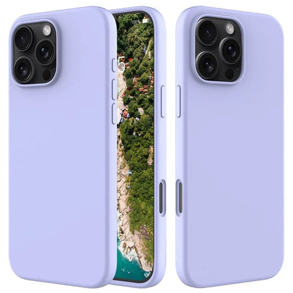 For iPhone 16 Pro Case Shockproof Liquid Silicone Soft Lining Phone Cover