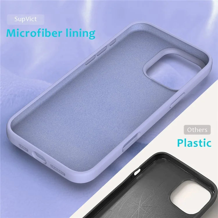 For iPhone 16 Pro Case Shockproof Liquid Silicone Soft Lining Phone Cover