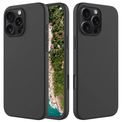 For iPhone 16 Pro Case Shockproof Liquid Silicone Soft Lining Phone Cover