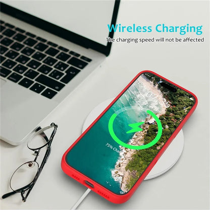 For iPhone 16 Pro Case Shockproof Liquid Silicone Soft Lining Phone Cover