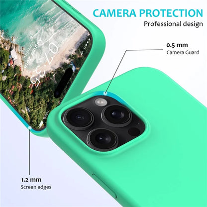 For iPhone 16 Pro Case Shockproof Liquid Silicone Soft Lining Phone Cover