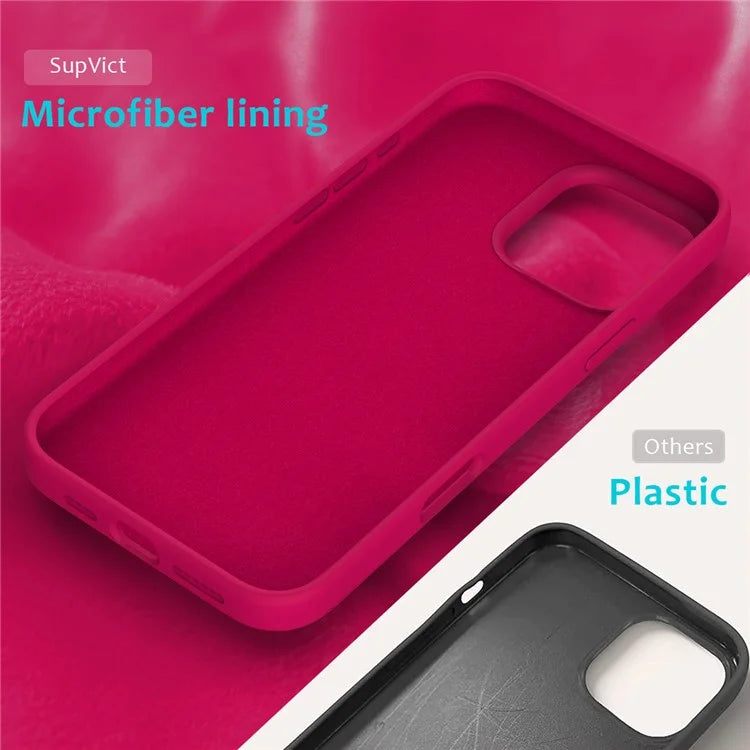 For iPhone 16 Pro Case Shockproof Liquid Silicone Soft Lining Phone Cover