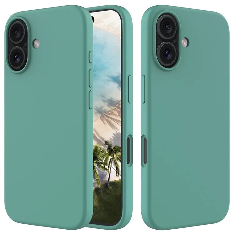 For iPhone 16 Case Liquid Silicone Soft Lining Shockproof Phone Cover