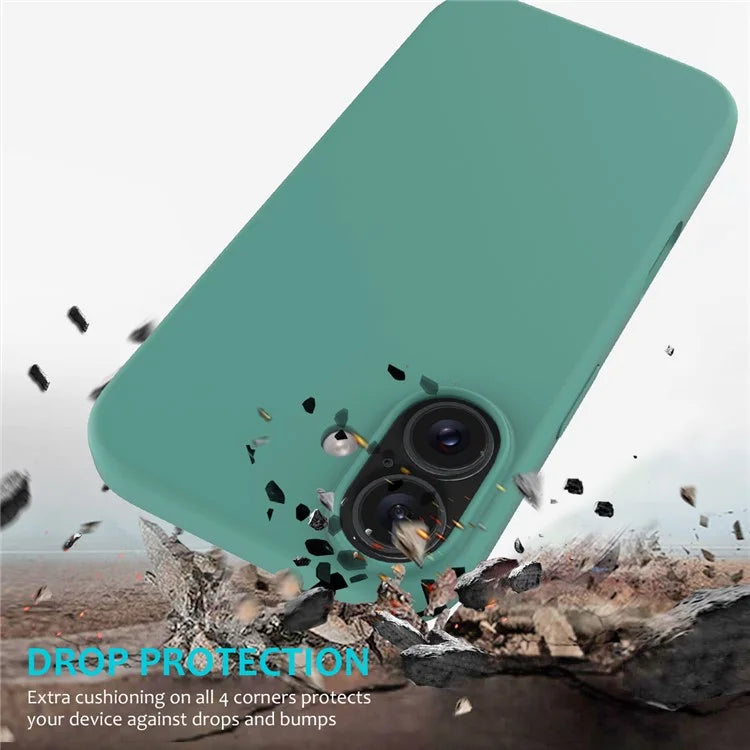 For iPhone 16 Case Liquid Silicone Soft Lining Shockproof Phone Cover