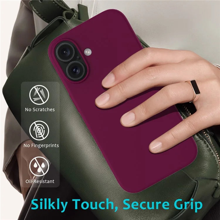 For iPhone 16 Case Liquid Silicone Soft Lining Shockproof Phone Cover