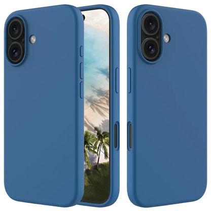 For iPhone 16 Case Liquid Silicone Soft Lining Shockproof Phone Cover