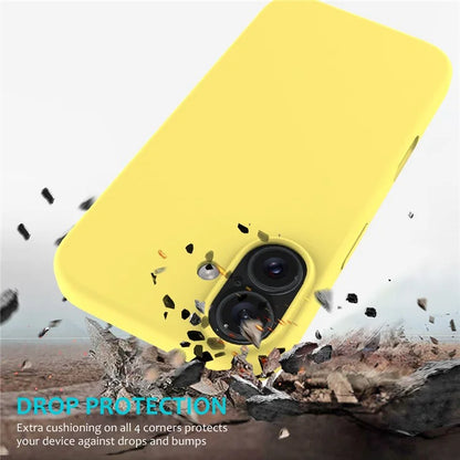 For iPhone 16 Case Liquid Silicone Soft Lining Shockproof Phone Cover