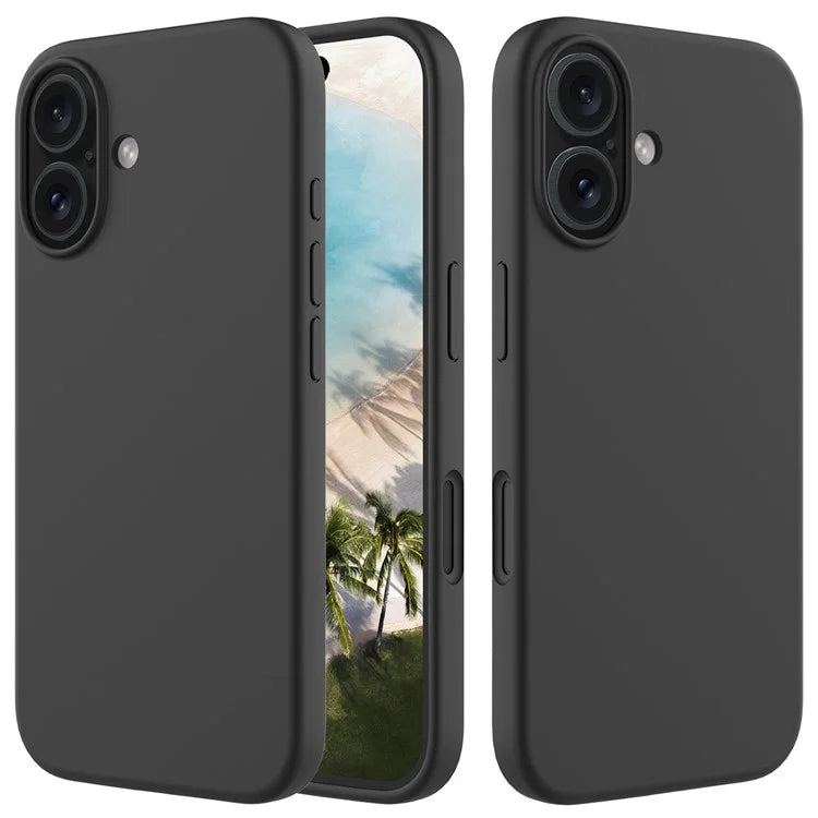 For iPhone 16 Plus Case Liquid Silicone Soft Lining Back Phone Cover