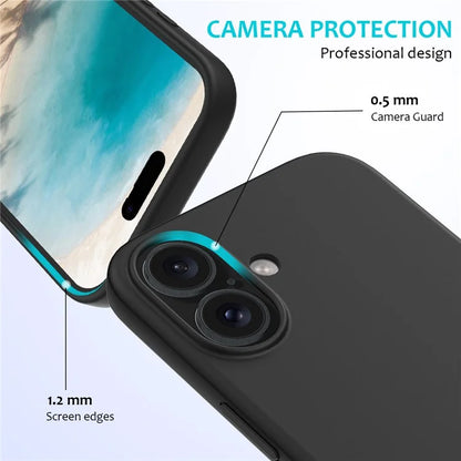 For iPhone 16 Plus Case Liquid Silicone Soft Lining Back Phone Cover