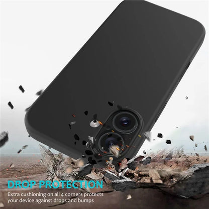 For iPhone 16 Plus Case Liquid Silicone Soft Lining Back Phone Cover
