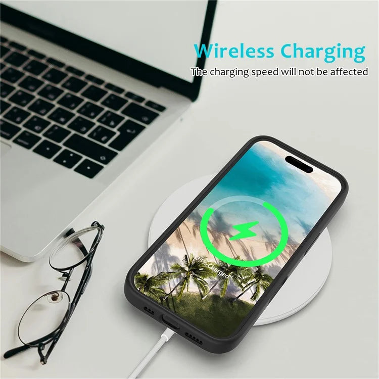 For iPhone 16 Plus Case Liquid Silicone Soft Lining Back Phone Cover