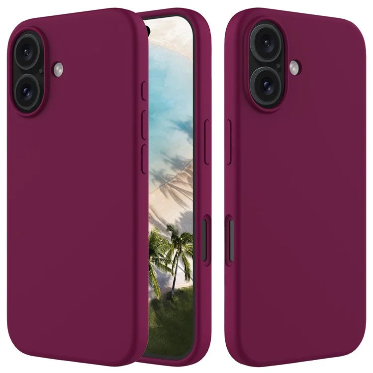 For iPhone 16 Plus Case Liquid Silicone Soft Lining Back Phone Cover