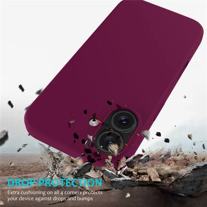 For iPhone 16 Plus Case Liquid Silicone Soft Lining Back Phone Cover