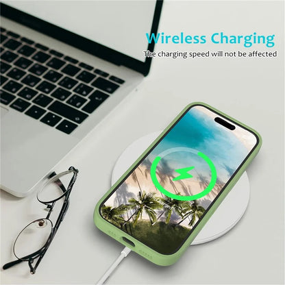 For iPhone 16 Plus Case Liquid Silicone Soft Lining Back Phone Cover