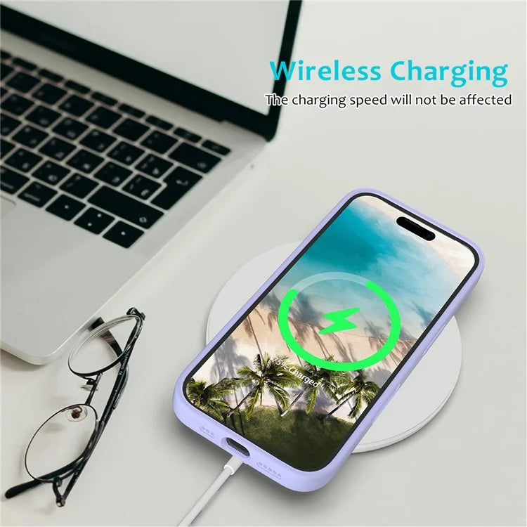 For iPhone 16 Plus Case Liquid Silicone Soft Lining Back Phone Cover