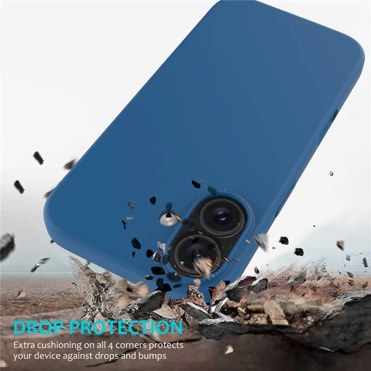 For iPhone 16 Plus Case Liquid Silicone Soft Lining Back Phone Cover