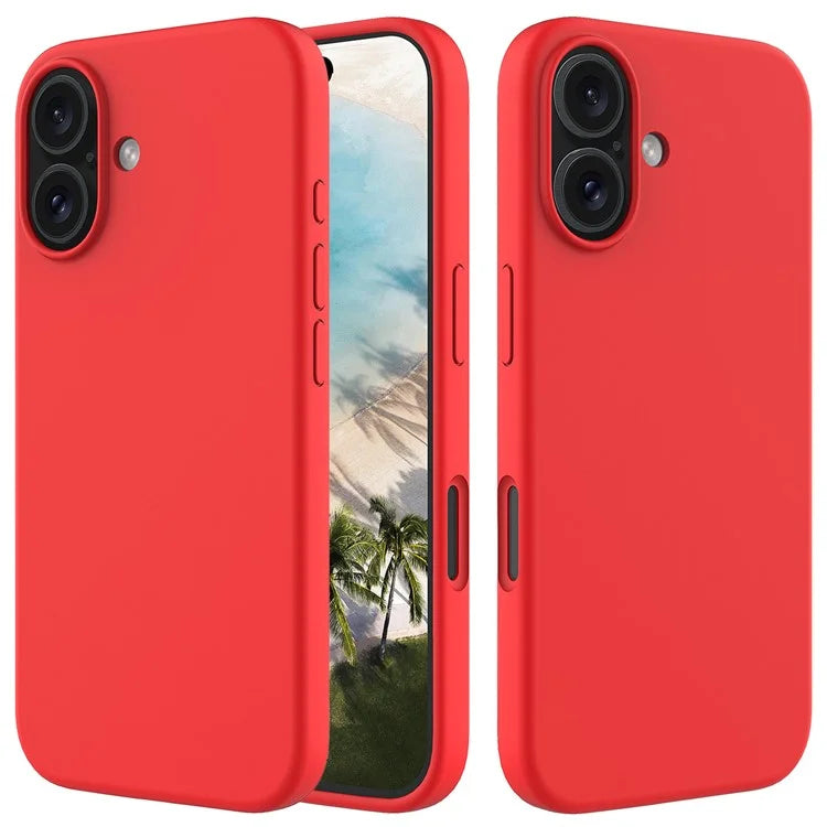 For iPhone 16 Plus Case Liquid Silicone Soft Lining Back Phone Cover