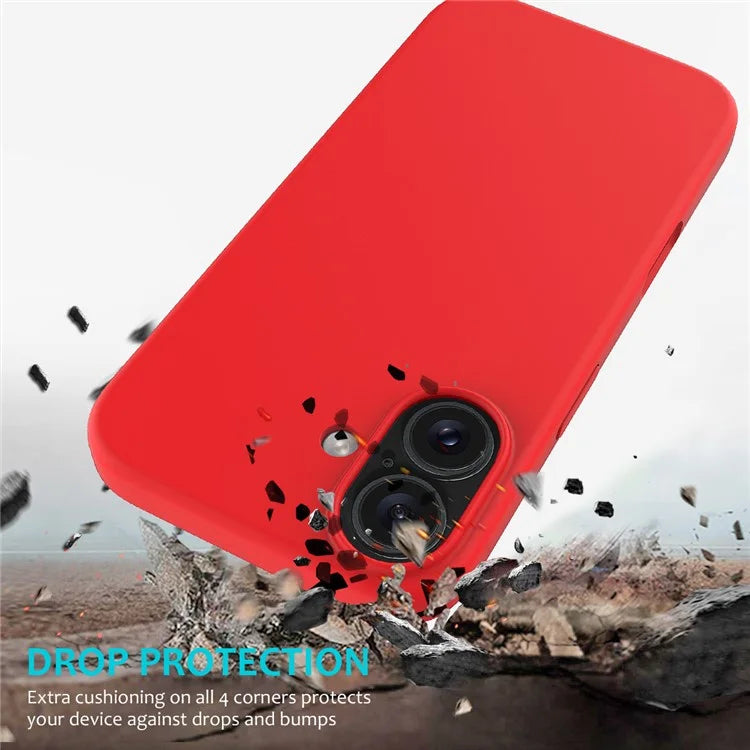 For iPhone 16 Plus Case Liquid Silicone Soft Lining Back Phone Cover