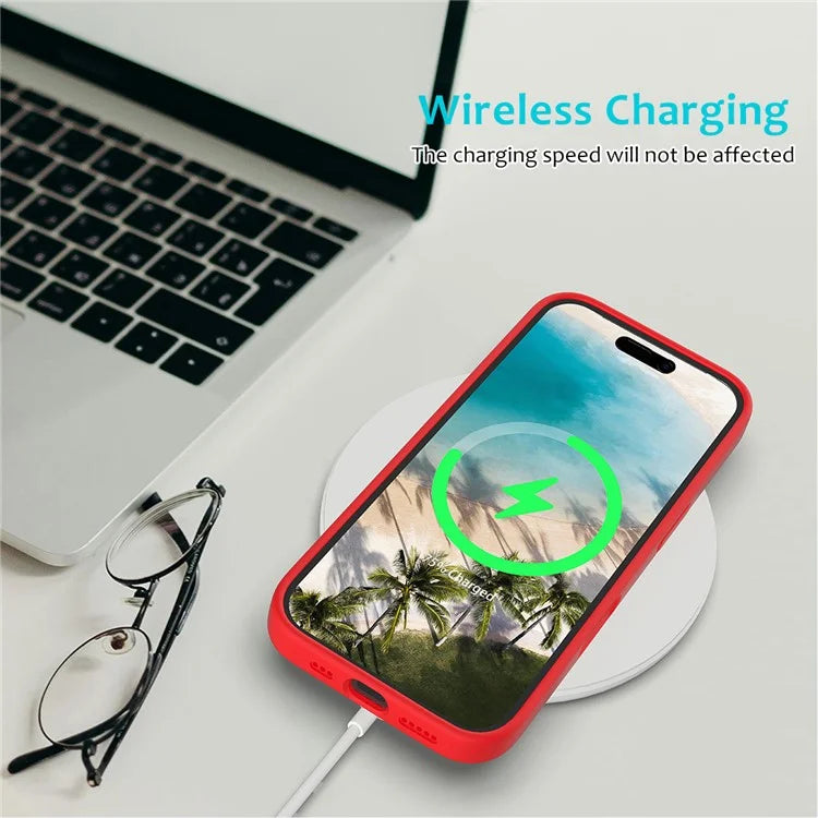 For iPhone 16 Plus Case Liquid Silicone Soft Lining Back Phone Cover