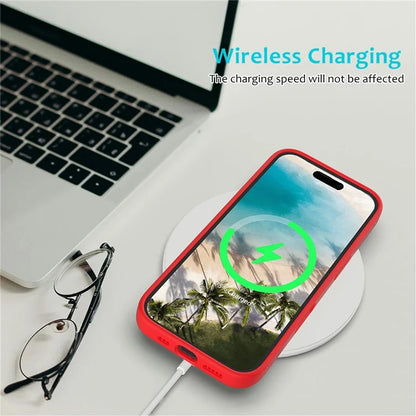 For iPhone 16 Plus Case Liquid Silicone Soft Lining Back Phone Cover