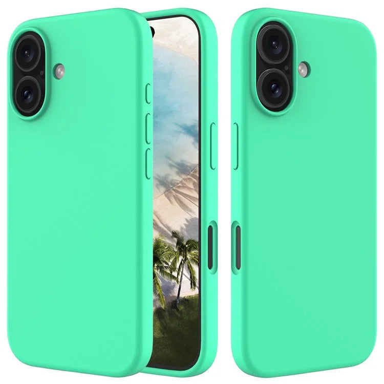 For iPhone 16 Plus Case Liquid Silicone Soft Lining Back Phone Cover