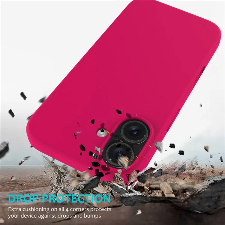 For iPhone 16 Plus Case Liquid Silicone Soft Lining Back Phone Cover