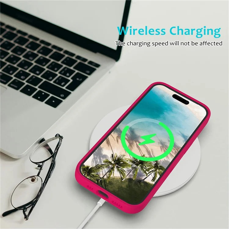 For iPhone 16 Plus Case Liquid Silicone Soft Lining Back Phone Cover