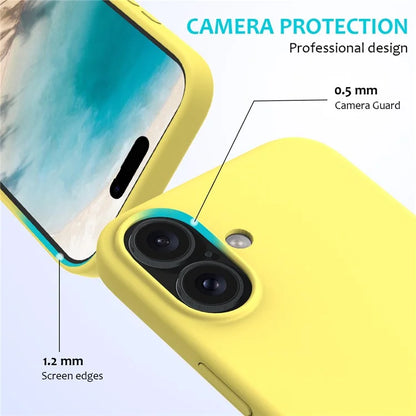 For iPhone 16 Plus Case Liquid Silicone Soft Lining Back Phone Cover