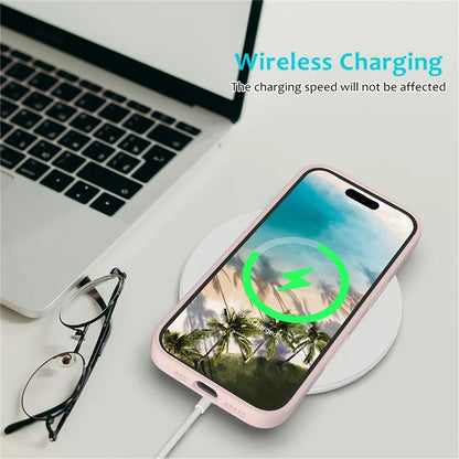 For iPhone 16 Plus Case Liquid Silicone Soft Lining Back Phone Cover