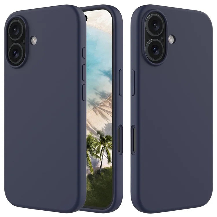 For iPhone 16 Plus Case Liquid Silicone Soft Lining Back Phone Cover