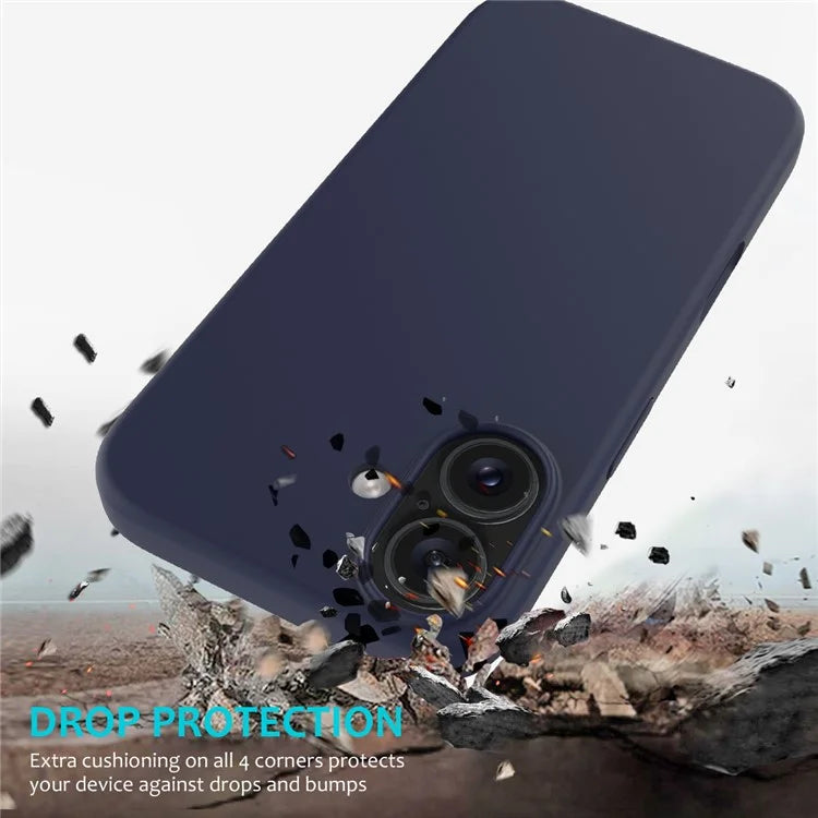 For iPhone 16 Plus Case Liquid Silicone Soft Lining Back Phone Cover