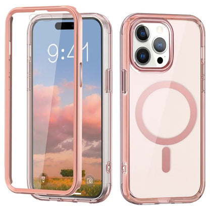 For iPhone 16 Pro Magnetic Case PC+TPU+PET Drop-Proof Clear Phone Cover