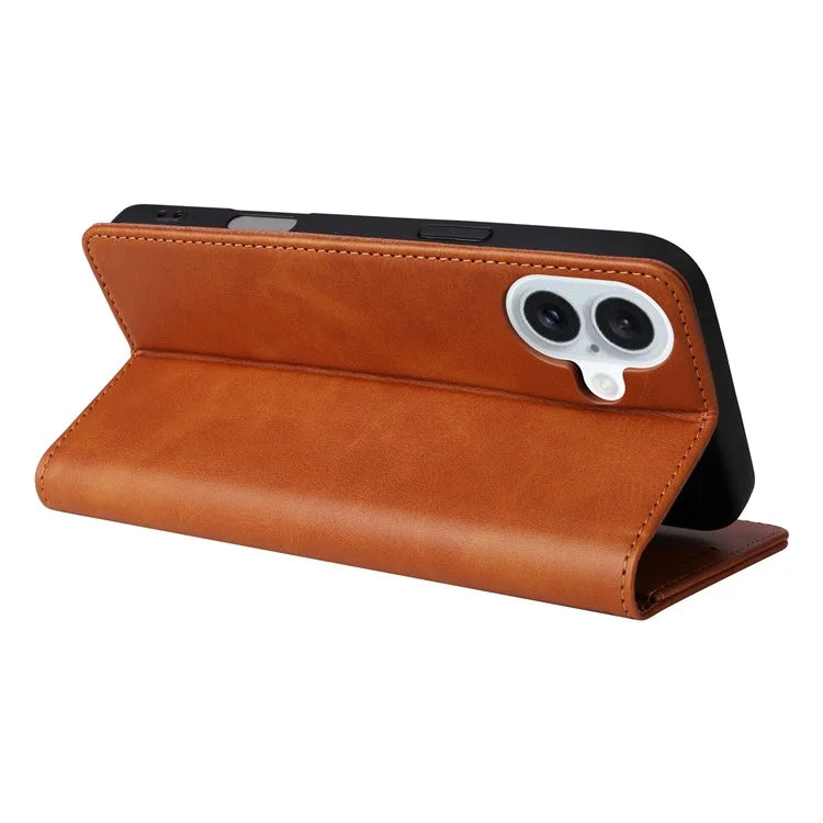 For iPhone 16 Plus Case Leather Phone Cover with RFID Blocking Wallet