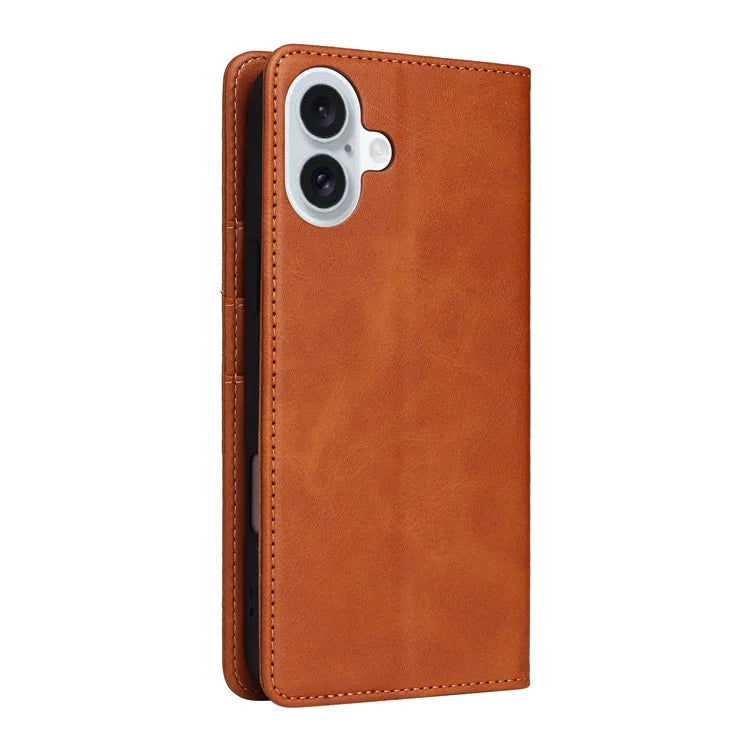 For iPhone 16 Plus Case Leather Phone Cover with RFID Blocking Wallet