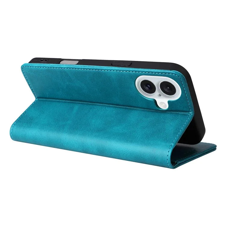 For iPhone 16 Plus Case Leather Phone Cover with RFID Blocking Wallet
