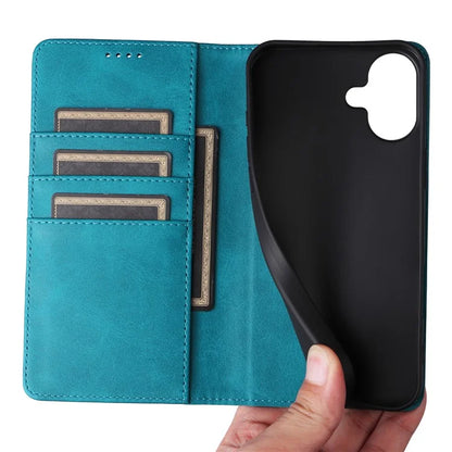 For iPhone 16 Plus Case Leather Phone Cover with RFID Blocking Wallet