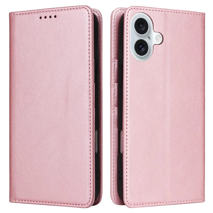 For iPhone 16 Plus Case Leather Phone Cover with RFID Blocking Wallet