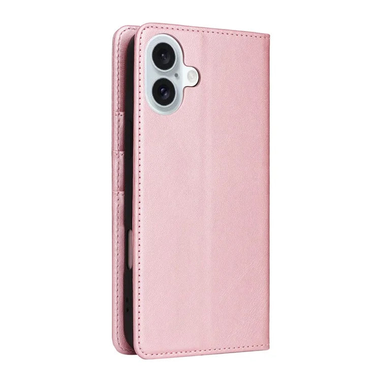 For iPhone 16 Plus Case Leather Phone Cover with RFID Blocking Wallet
