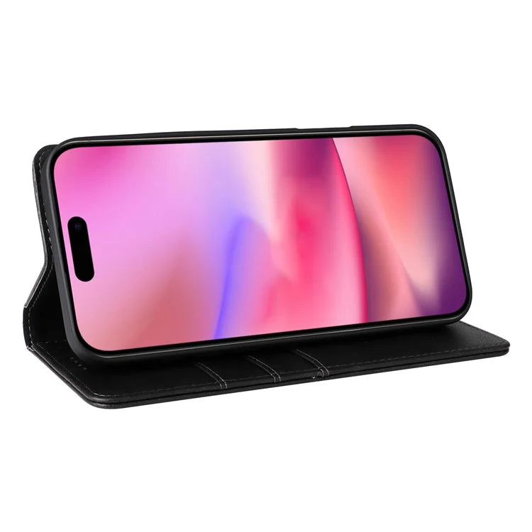 For iPhone 16 Case RFID Blocking Leather Phone Cover Magnetic Closing