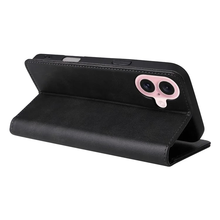 For iPhone 16 Case RFID Blocking Leather Phone Cover Magnetic Closing