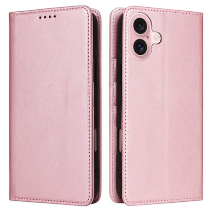 For iPhone 16 Case RFID Blocking Leather Phone Cover Magnetic Closing